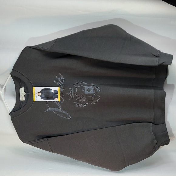 NWT state of mine sweatshirt women size M dark grey PARIS - Picture 3 of 8